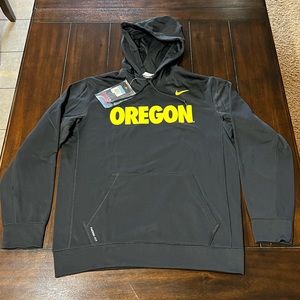 RARE 2012 NWT NIKE THERMA FIT OU OREGON DUCKS BLACK KO PERFORMANCE HOODIE M OR L
